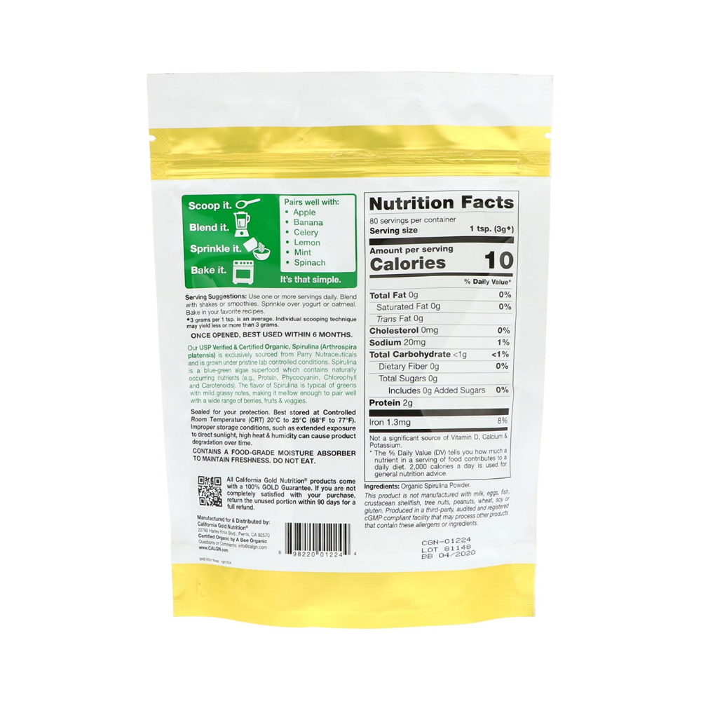 Organic Spirulina Powder (240g)